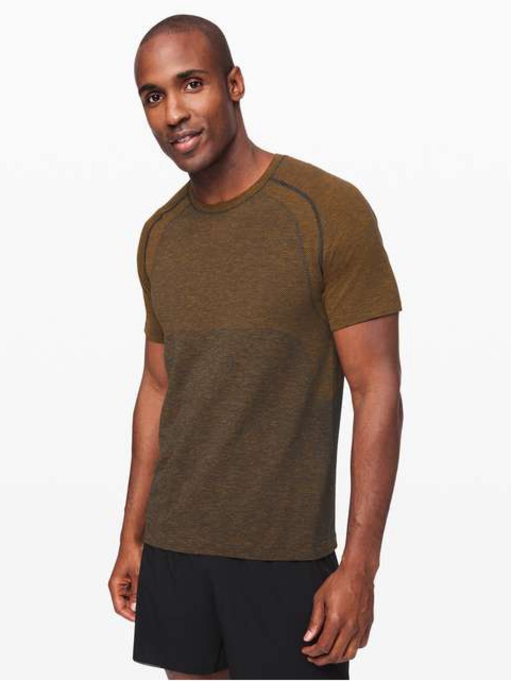 Lululemon Mens Metal Vent Tech T-shirt Size Medium Orange Black
